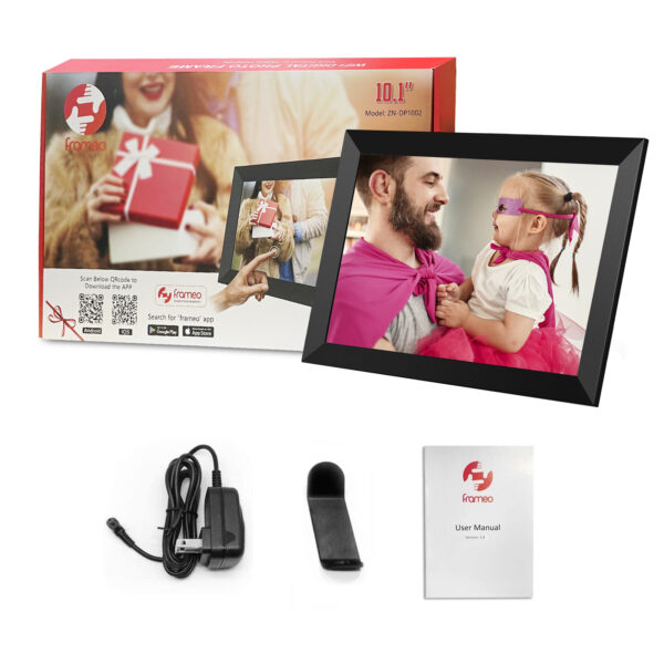 Digitaler Bilderrahmen - 10,1 Zoll Full IPS Bildschirm - WIFI Frameo - Schwarz – Bild 12