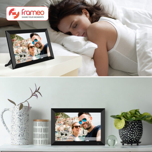 Digitaler Bilderrahmen - 10,1 Zoll Full IPS Bildschirm - WIFI Frameo - Schwarz – Bild 4