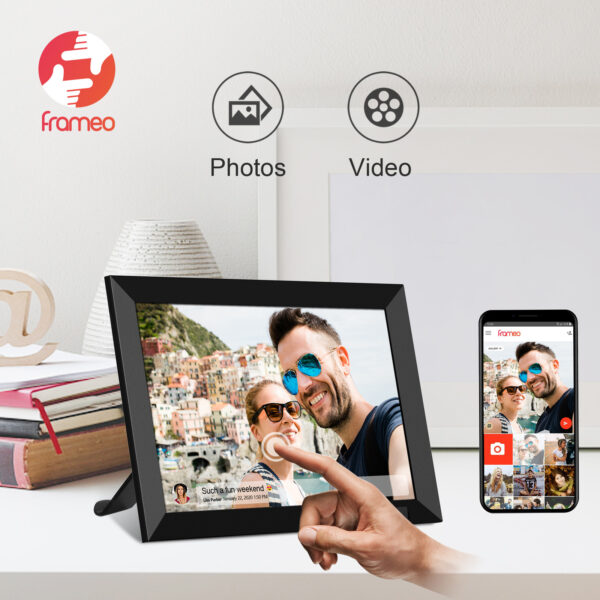 Digitaler Bilderrahmen - 10,1 Zoll Full IPS Bildschirm - WIFI Frameo - Schwarz – Bild 5