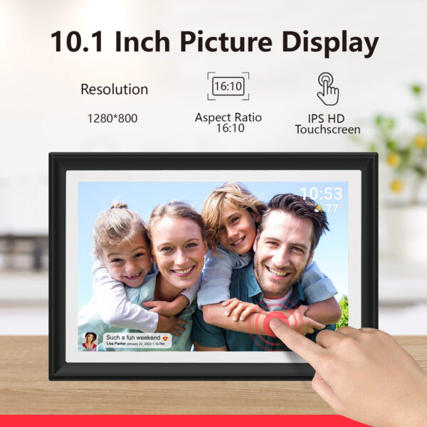 Digitaler Bilderrahmen - 10,1 Zoll Full IPS Bildschirm - WIFI Frameo - LED Ambiente – Bild 8