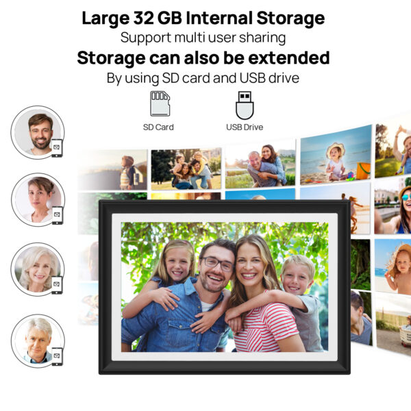 Digitaler Bilderrahmen - 10,1 Zoll Full IPS Bildschirm - WIFI Frameo - LED Ambiente – Bild 10