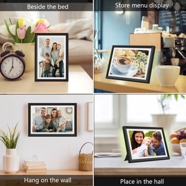 Digitaler Bilderrahmen - 10,1 Zoll Full IPS Bildschirm - WIFI Frameo - LED Ambiente – Bild 9