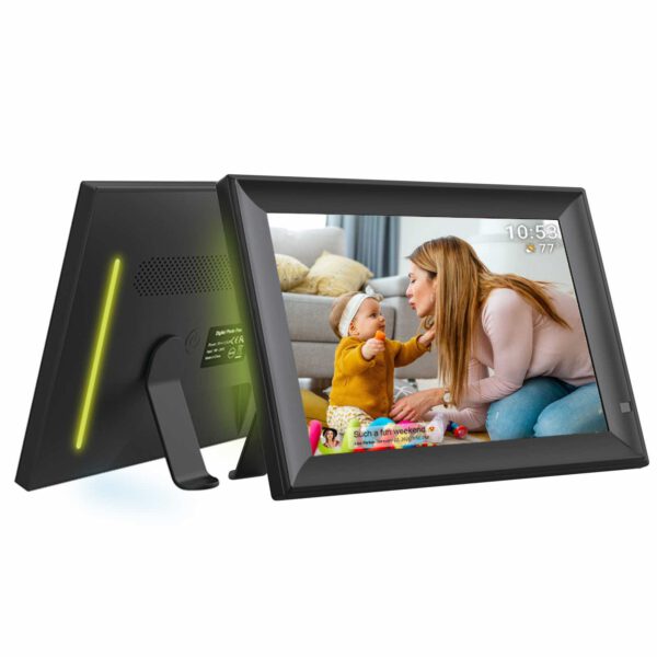 Digitaler Bilderrahmen - 10,1 Zoll Full IPS Bildschirm - WIFI Frameo - LED Ambiente – Bild 2