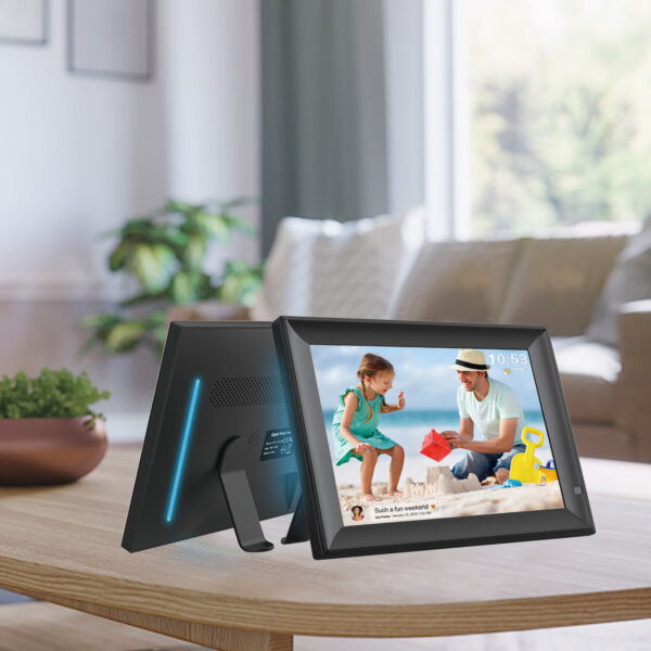 Digitaler Bilderrahmen - 10,1 Zoll Full IPS Bildschirm - WIFI Frameo - LED Ambiente – Bild 3